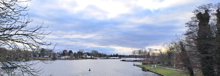 Blick auf den Dämmeritzsee in Erker