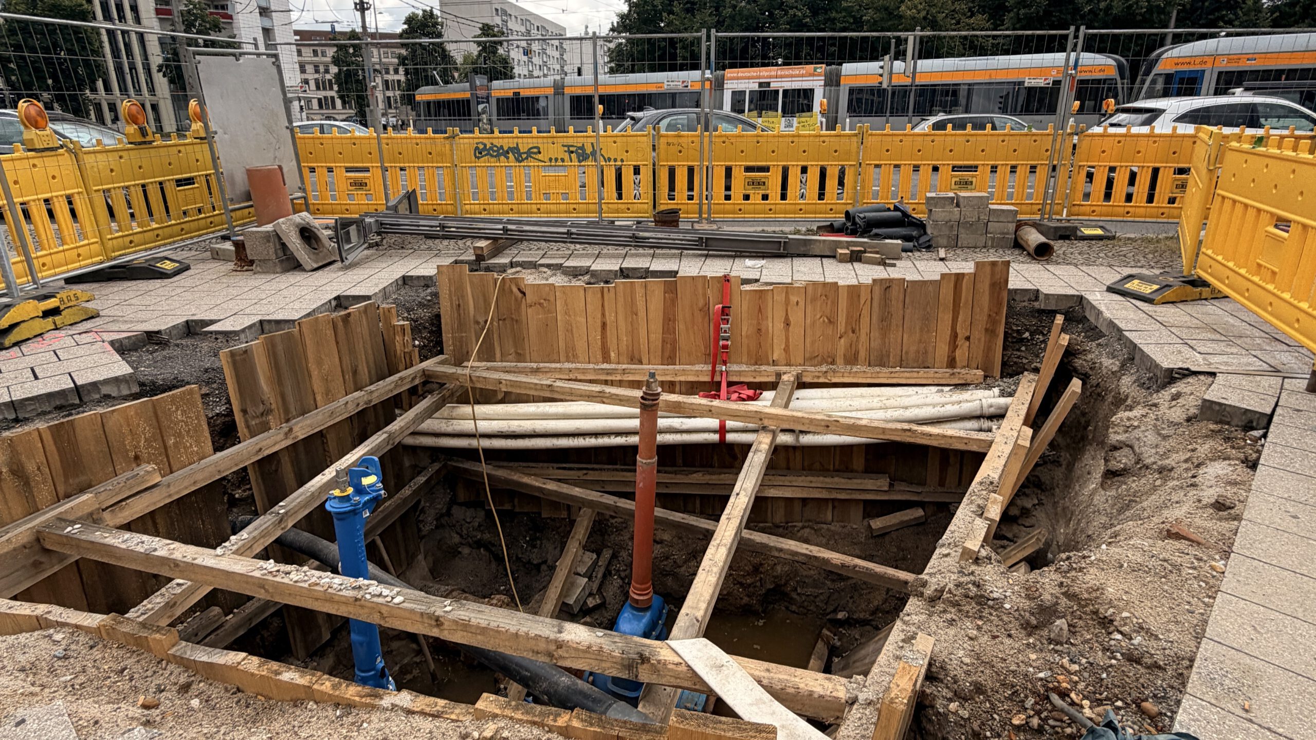 Baustelle im Tiefbau
